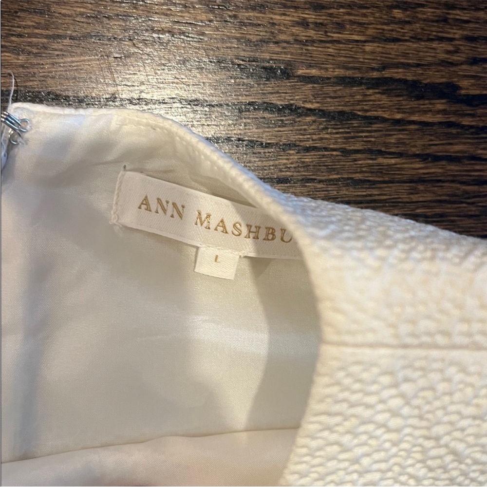 Ann Mashburn cream tunic top large - Picture 3 of 4
